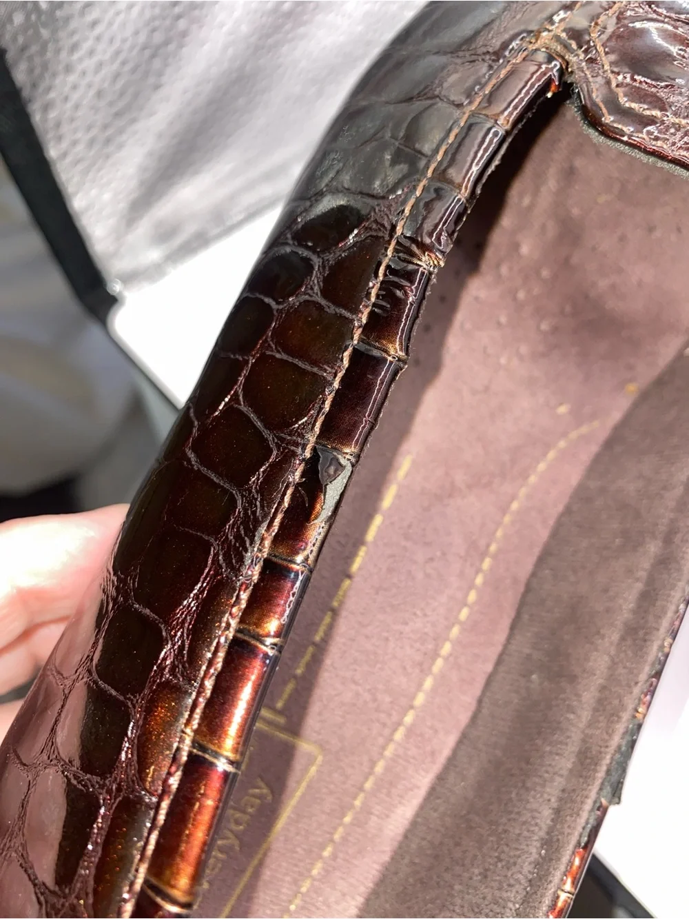 Clarks Croc-Embossed Loafers -‎ Brown